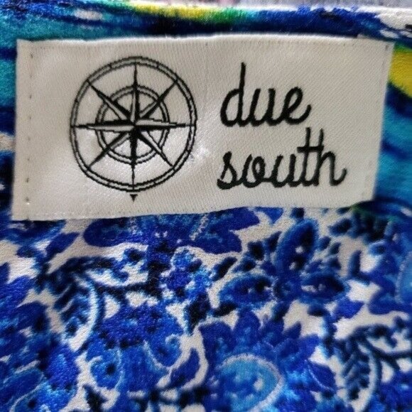 Due South Sleeveless Mixed Print Shift Dress L - Picture 6 of 7